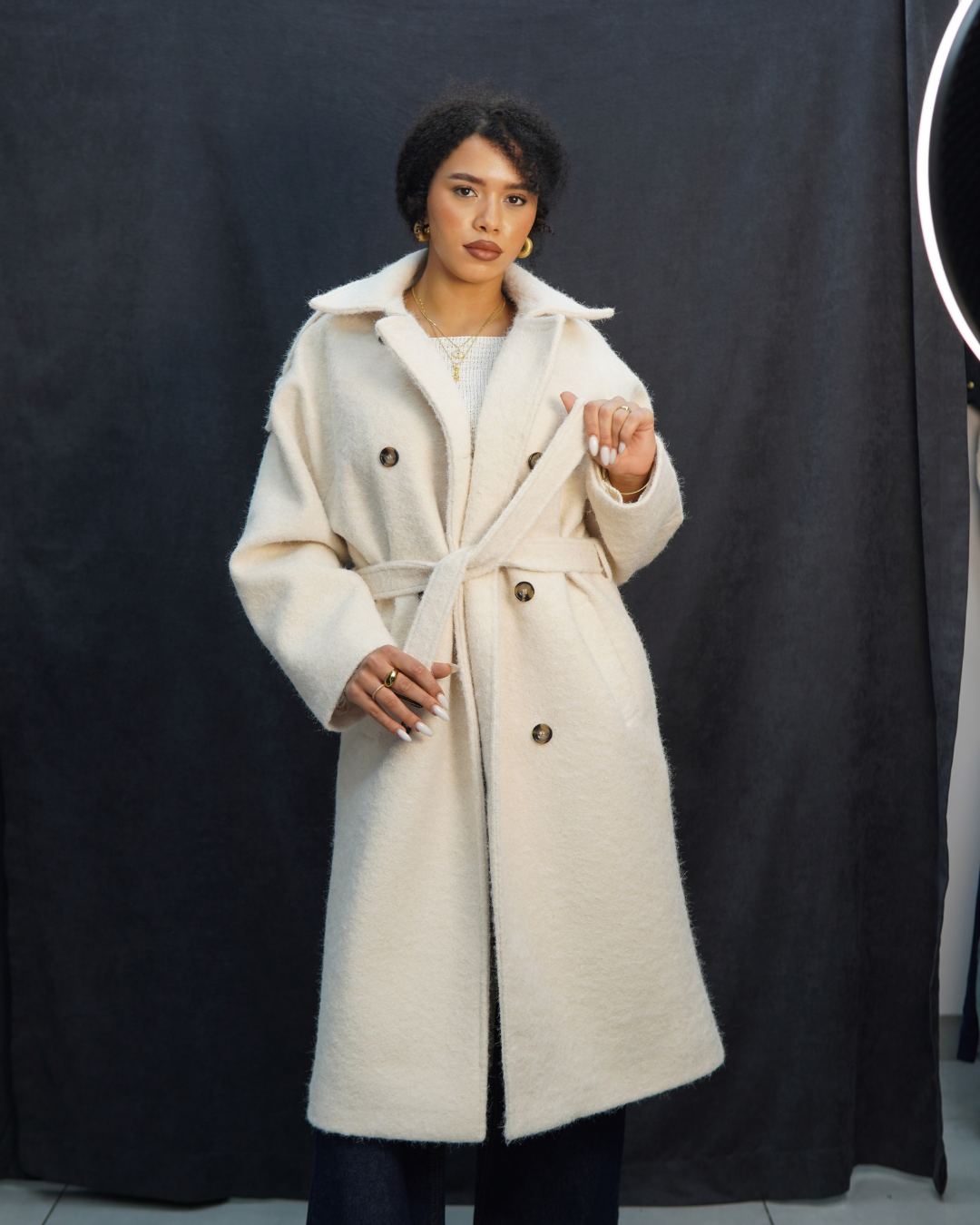 Bej uzun zara model kaban