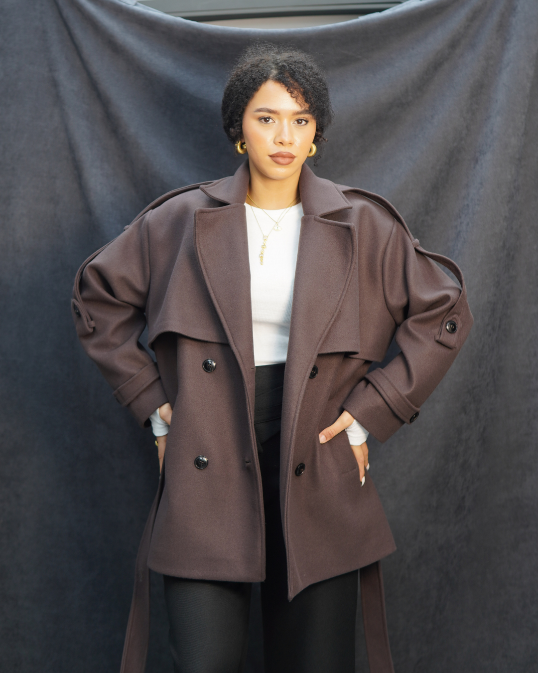 kahverengi yakalı kaban